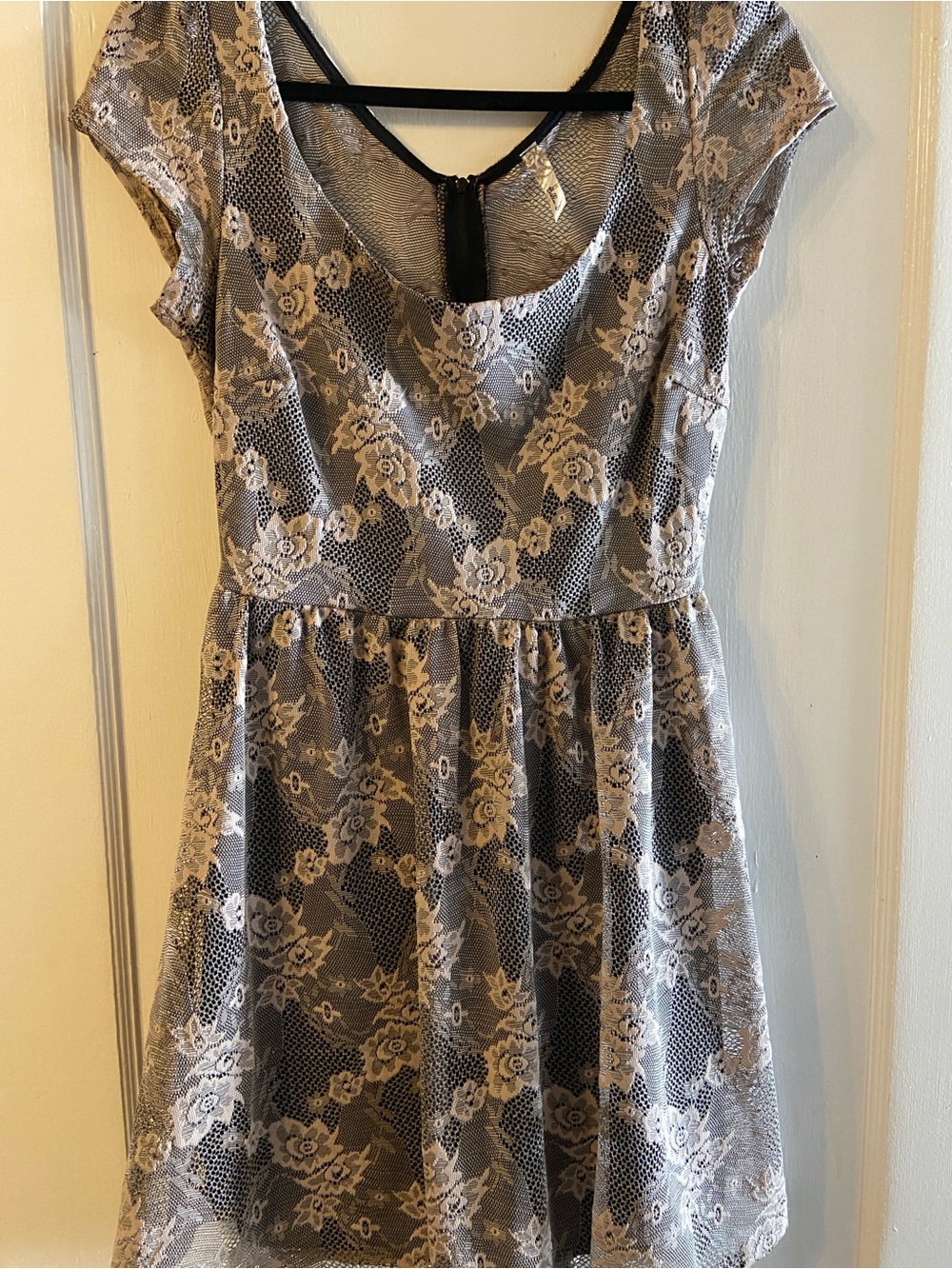 Lace Overlay Party Dress